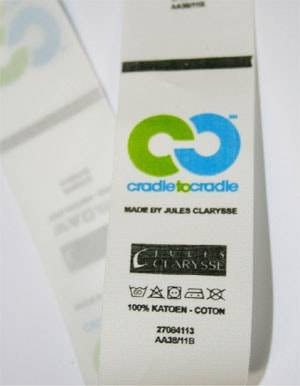 Cradle-to cradle labels for Clarysse