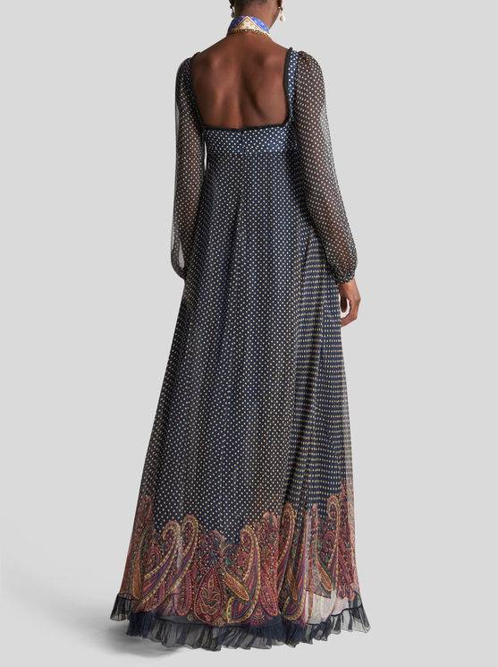 Langes Kleid Mit Herzausschnitt | Etro