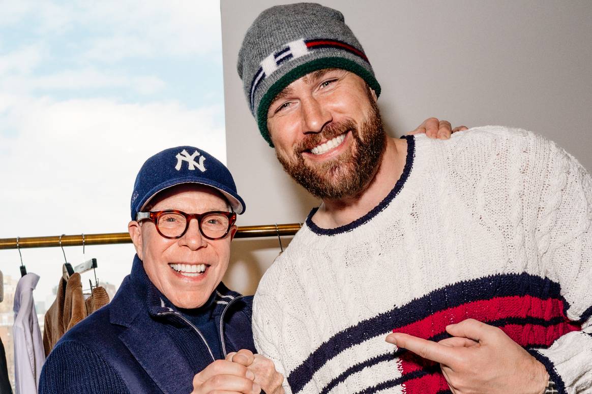 Tommy Hilfiger with football star Travis Kelce