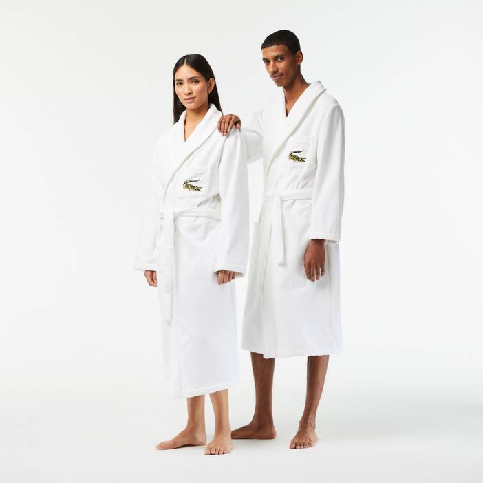 L René Unisex Bademantel aus Frottee-Velours | Lacoste