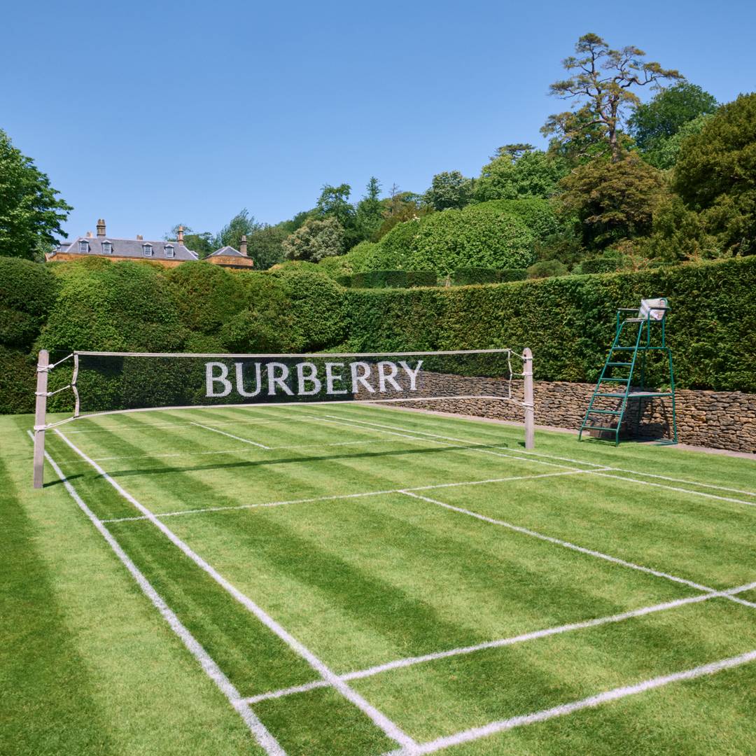 Burberry x The Newt tennis lawn