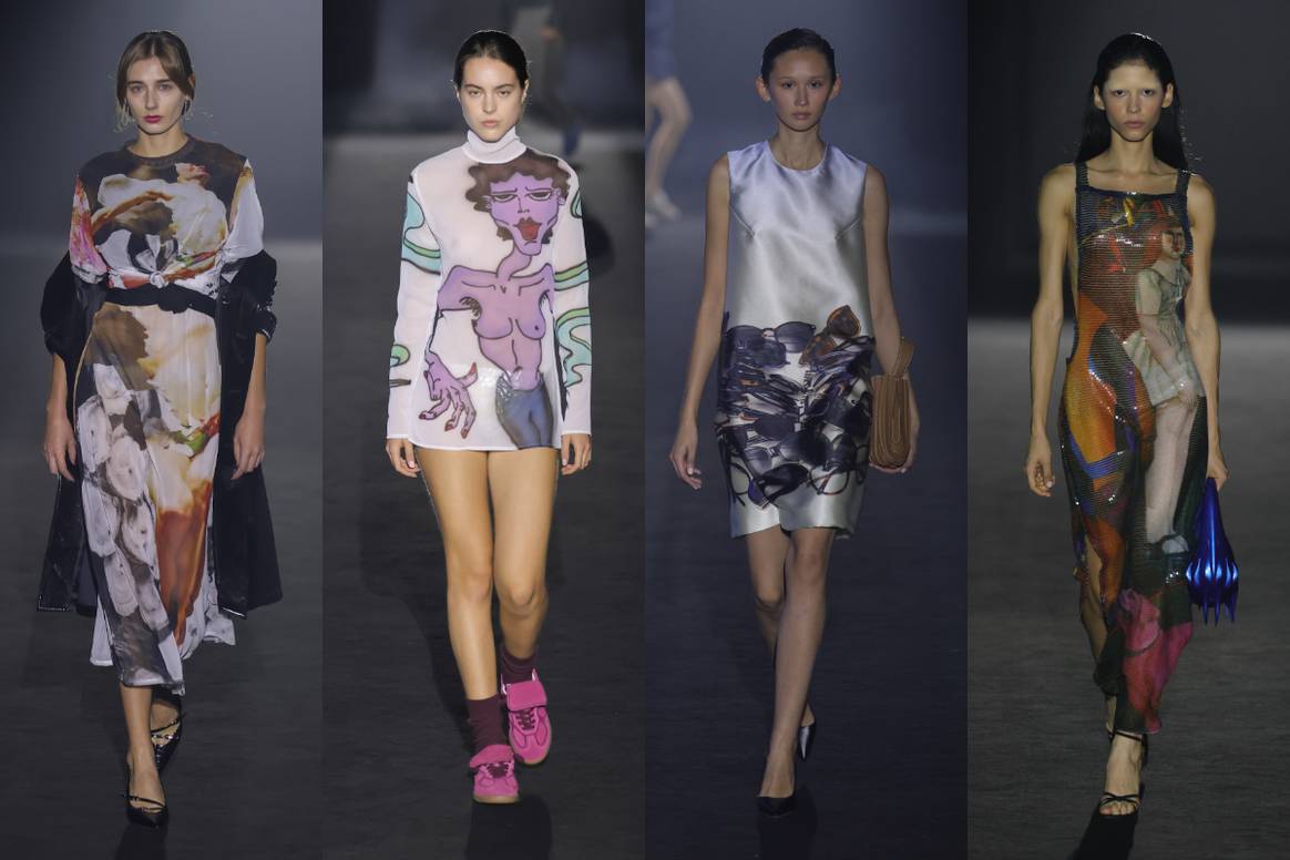 (De izq. a dch.) Acceptance Letter, Juan VG, Moises Nieto, Gau en 080 Barcelona Fashion.