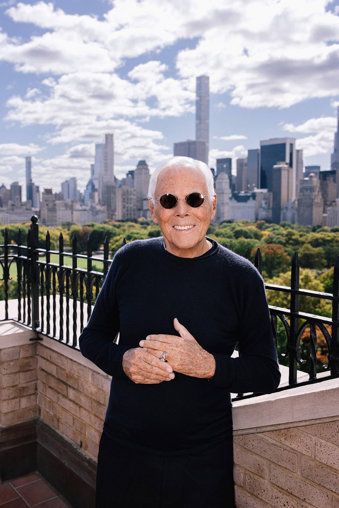 El diseñador Giorgio Armani en Nueva York.