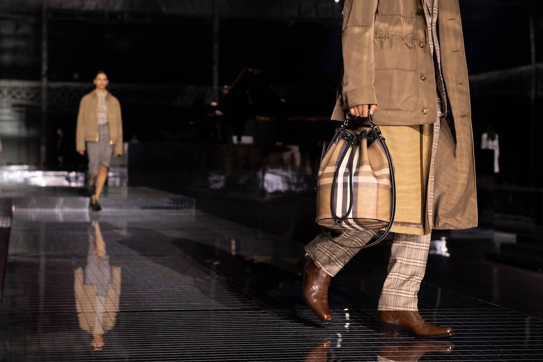 Burberry bag at FW20 show.