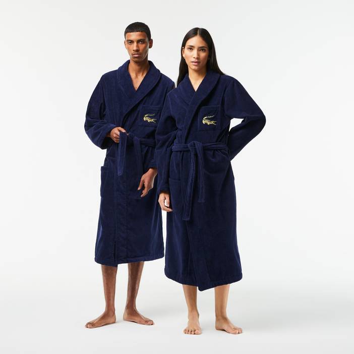 L René Unisex Bademantel aus Frottee-Velours | Lacoste