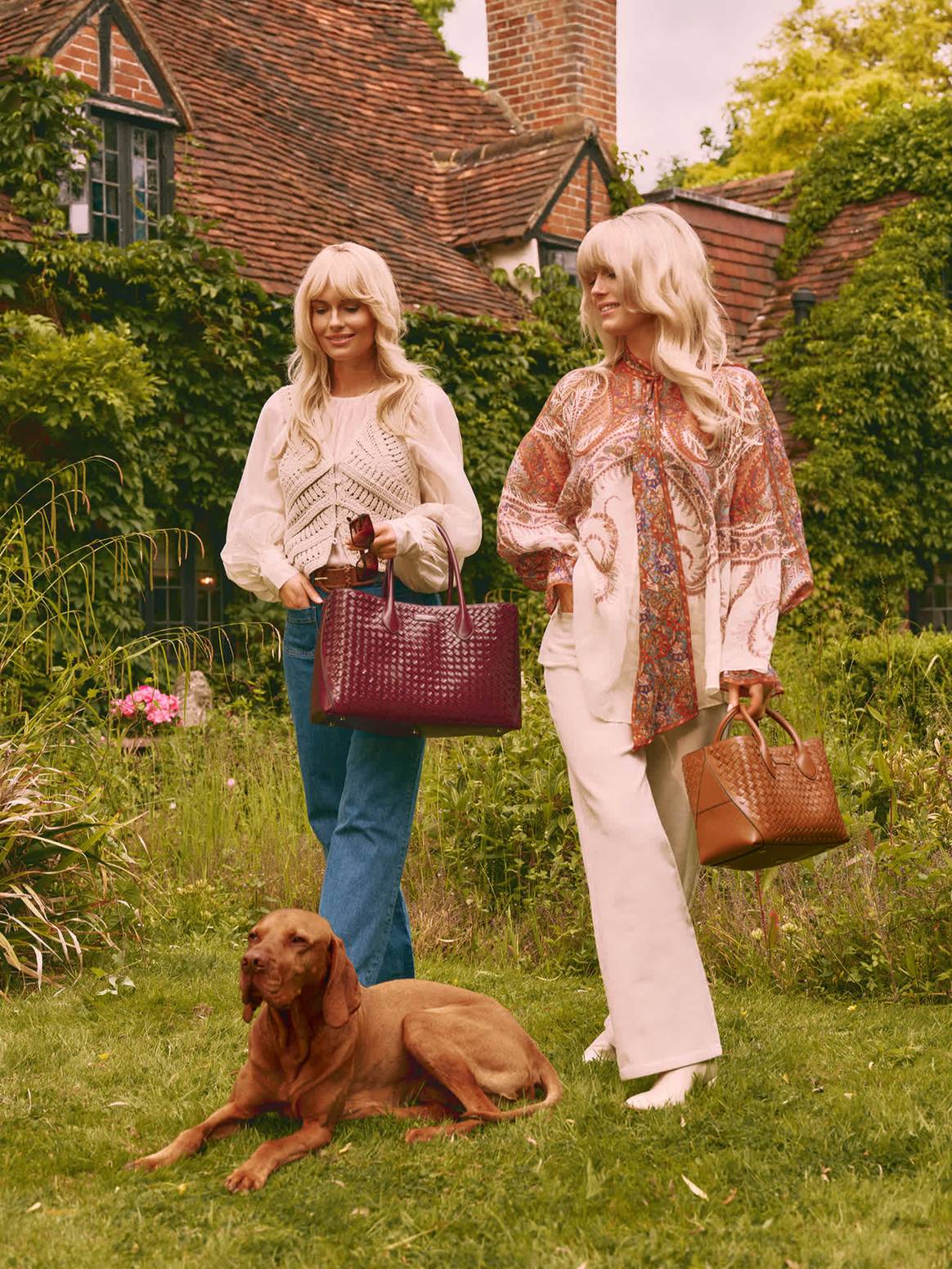 Lady Eliza and Lady Amelia Spencer star in the Aspinal of London summer 2025 campaign