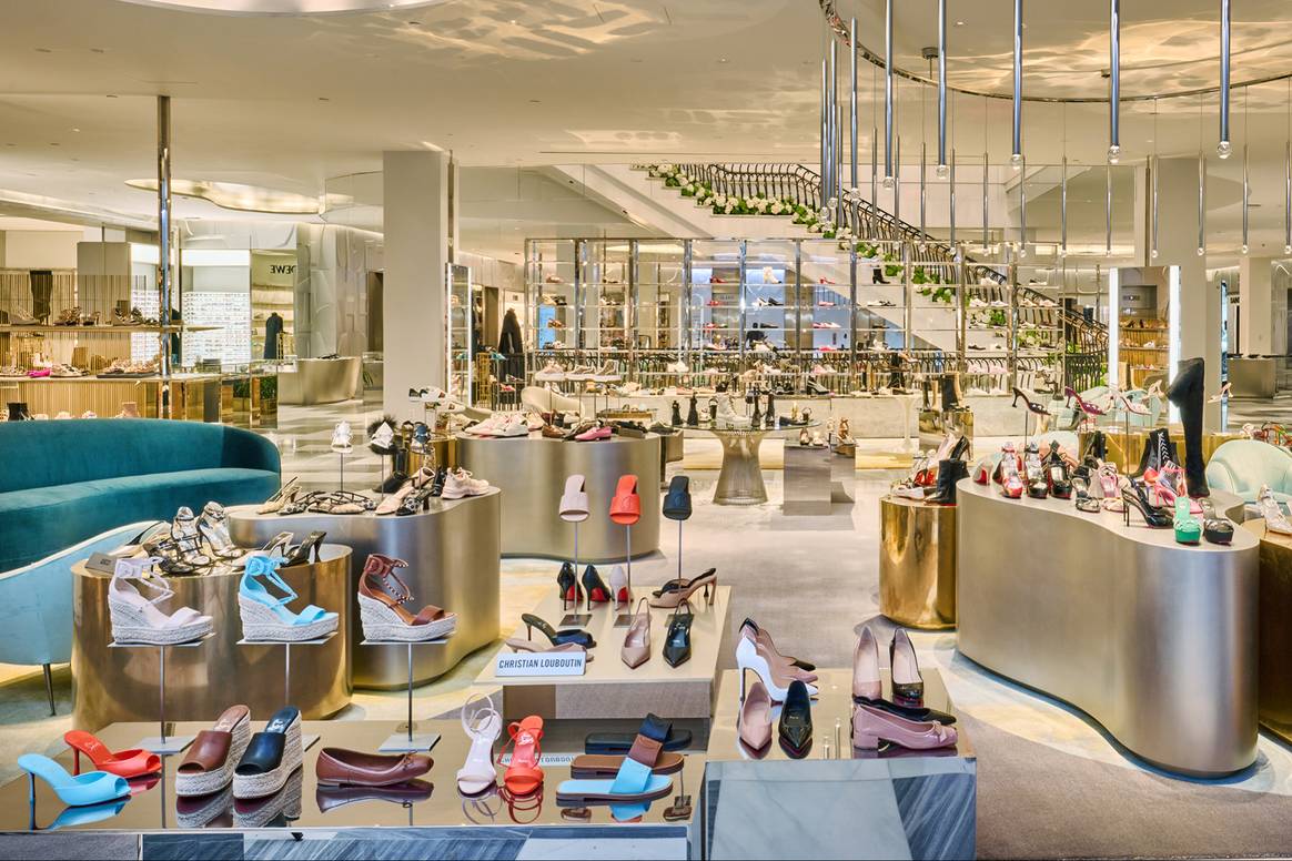 Expansive, 5,000-square-foot shoe experience on the main floor at Saks Fifth Avenue Beverly Hills