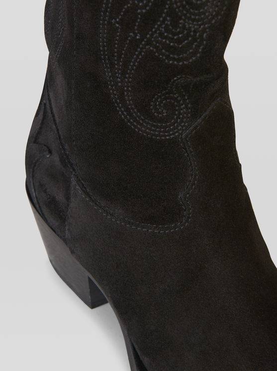 Stiefel Aus Veloursleder Mit Paisley-stickereien | Etro