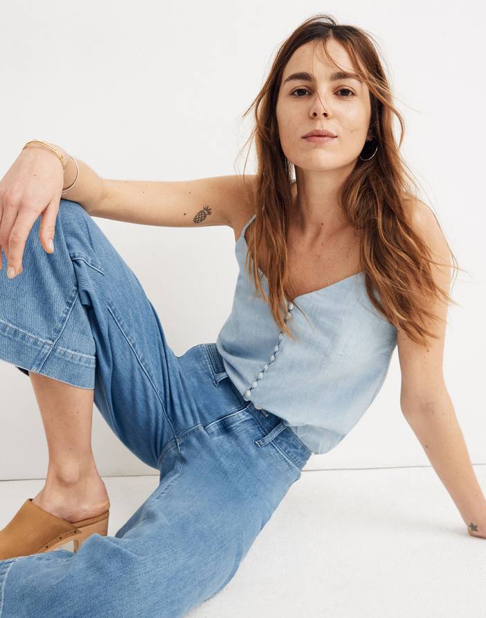 Tall Emmett Wide-Leg Crop Jeans in Langston Wash | Madewell