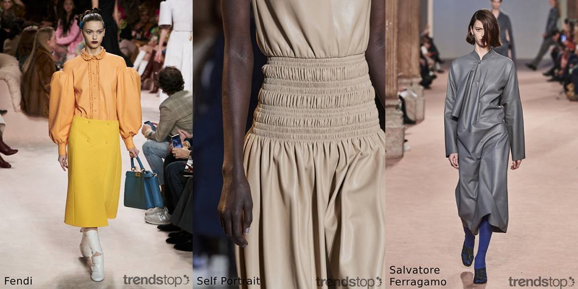 Beelden via Trendstop, van links naar rechts: Fendi, Self
Portrait, Salvatore Ferragamo, allen Herfst Winter 2020-21.