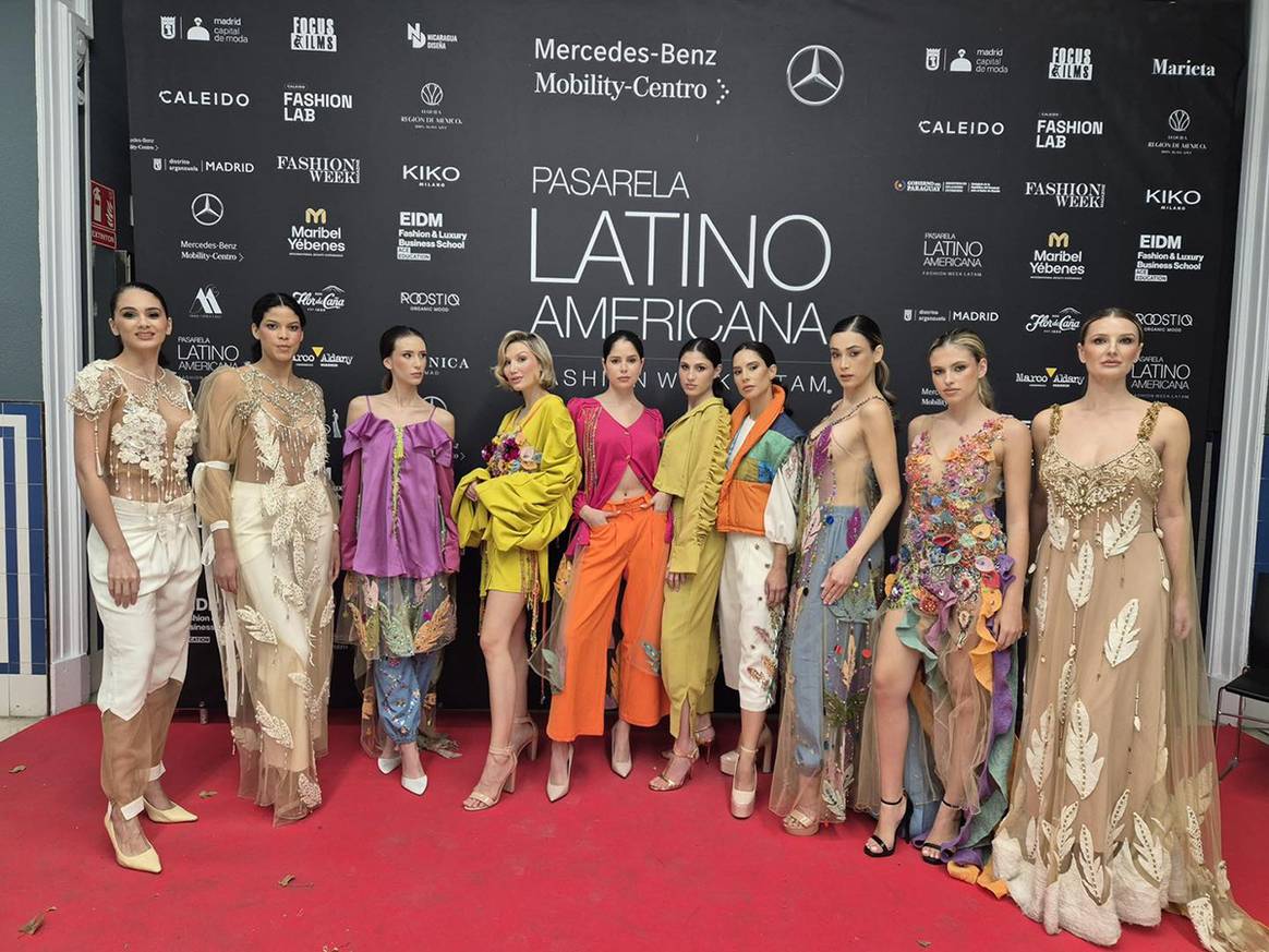 Modelos vestidas con la colección de Romeo de Julieta durante la pasarela Fashion Week Latam de noviembre de 2024.