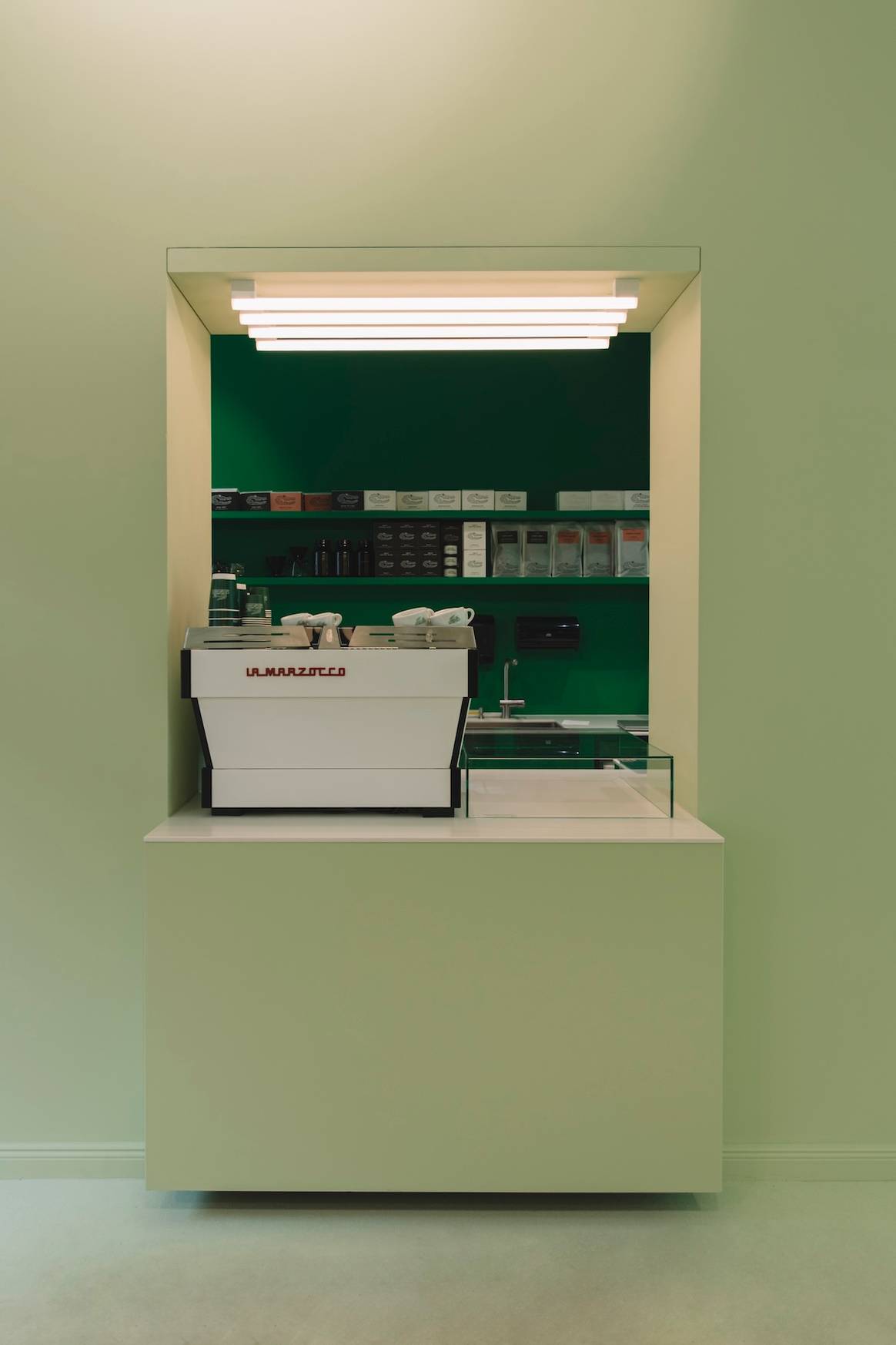 The “Polo Factory” installation in Lacoste’s Berlin concept store Image: Tonya Matyu