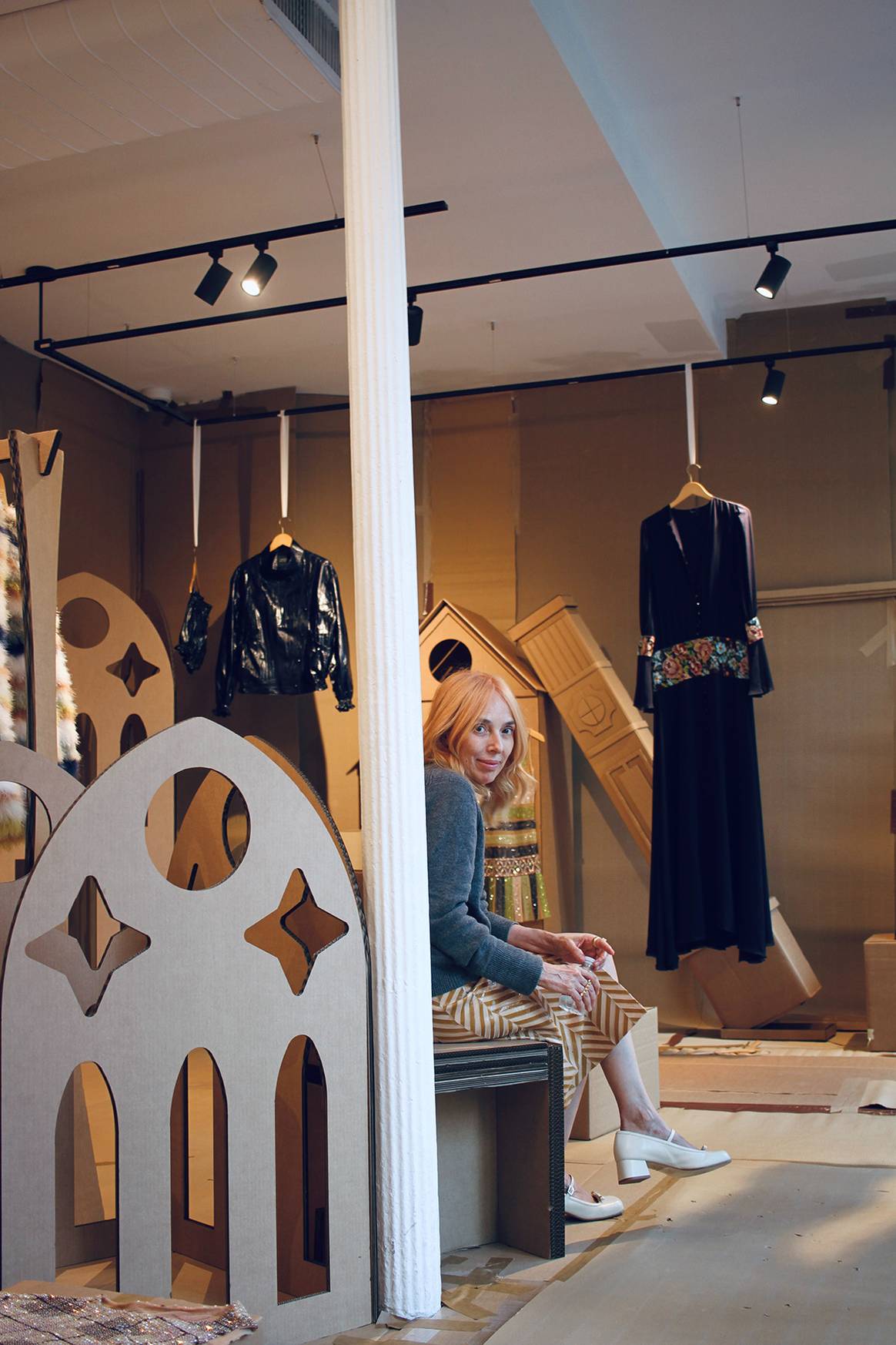 La diseñadora Teresa Helbig en la pop-up abierta en Nueva York con motivo de su Semana de la Moda.
