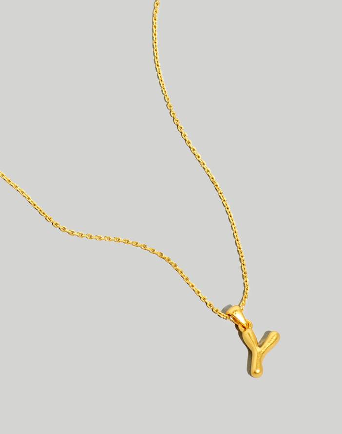 Puffy Letter Pendant Necklace | Madewell
