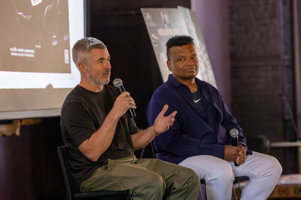 Tate Kuerbis on stage during SCAD Sneaker Culture Week 2025.