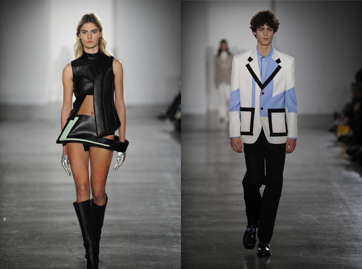 Two looks created by LCF 2023 Master students Lingxi Zheng (left) and Yangyang Li (right). Images courtesy of London College of Fashion/UAL.