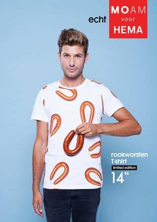 Rookworstshirt blikvanger Moam x Hema