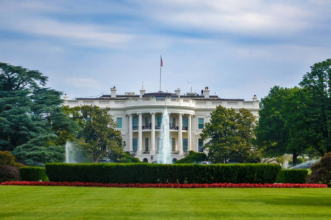 Das Weiße Haus, der Sitz der US-Regierung in Washington D.C.