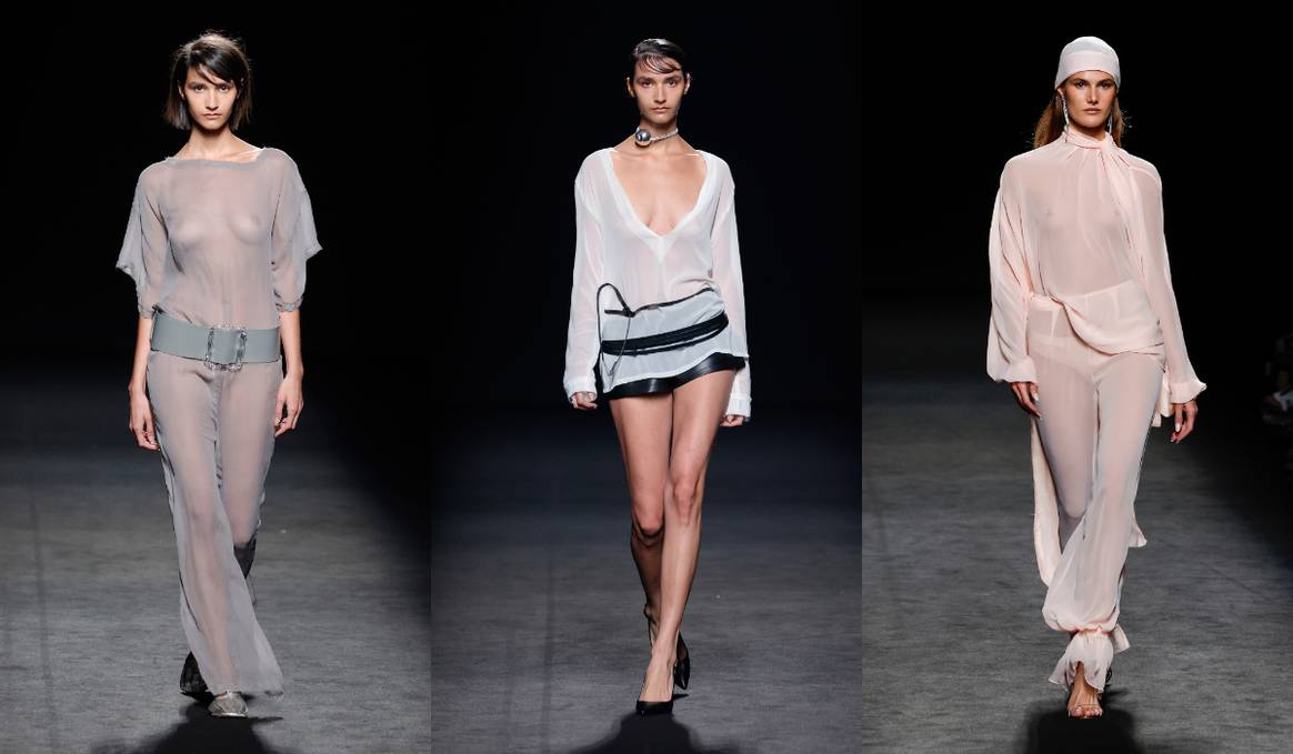 De izq. a dch. Studio Cumbre, Slv Frr SS26 y Claro Coutureen MBFW Madrid