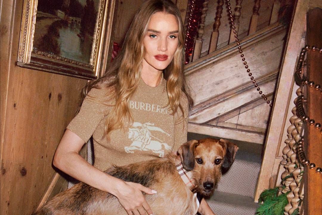 Burberry 2025 holiday campaign ‘Twas The Knight Before…’ with British supermodel Rosie Huntington-Whiteley