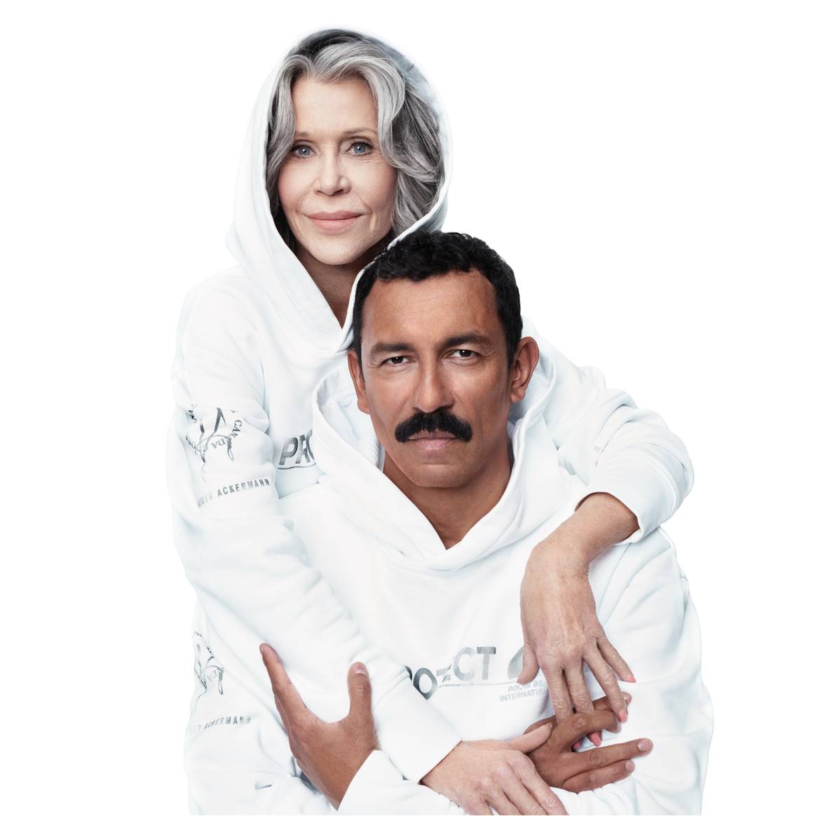 Canada Goose - Jane Fonda and Haider Ackermann in Crystal White PBI Hoodie