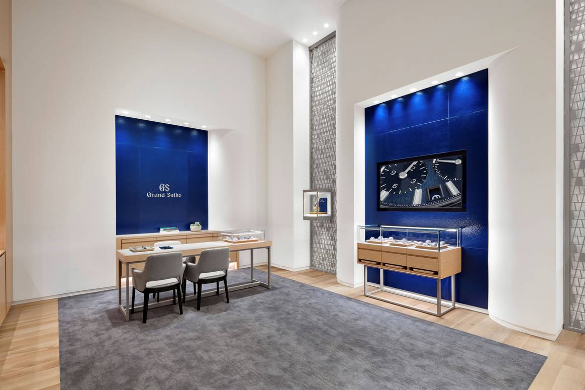 Interior of Seiko's biggest flagship store on Madison Avenue, New York