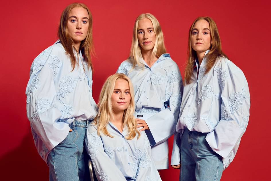 Danish Women's National Football Team wearing Rotate formalwear