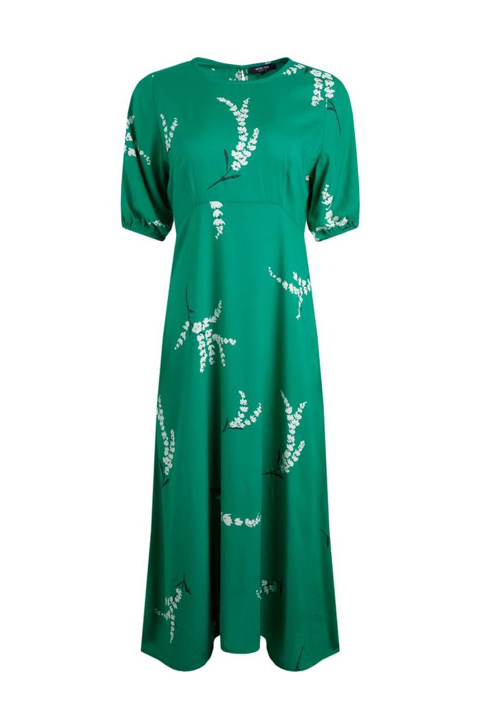 Everly LivaEco™ Printed Viscose Dress Evergreen Size 10 | Weird Fish