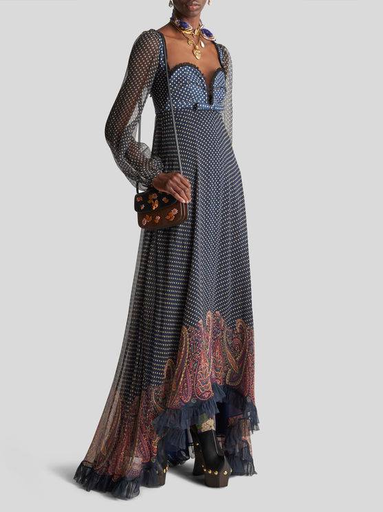 Langes Kleid Mit Herzausschnitt | Etro