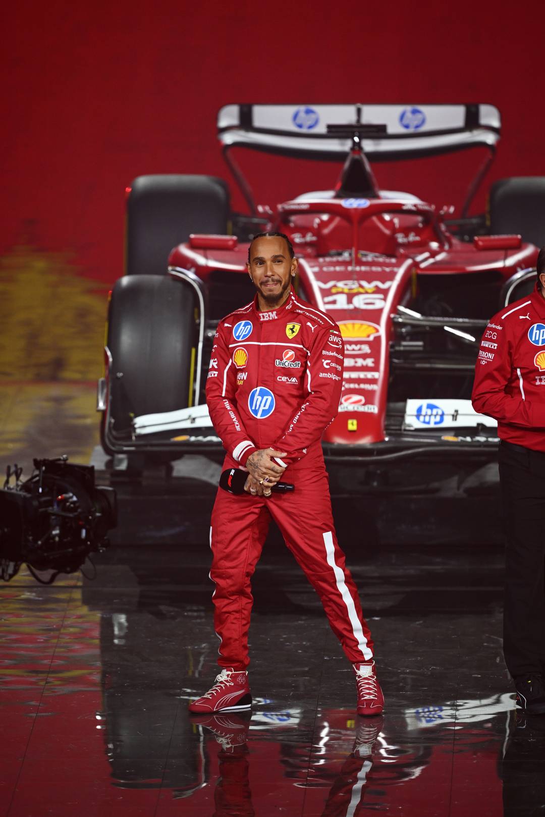 Lewis Hamilton and Ferrari at F1 Live Event