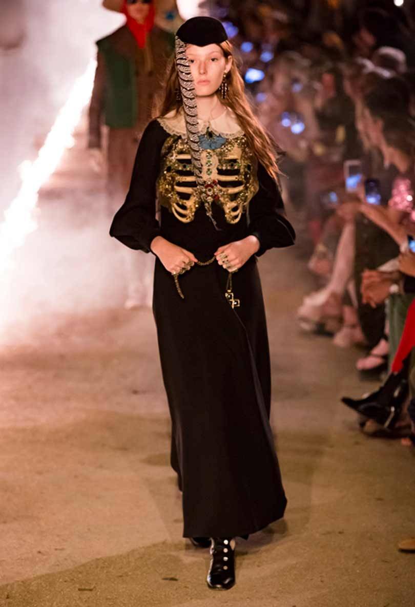 In Pictures: Gucci explores death fascination in its Cruise 2019 show