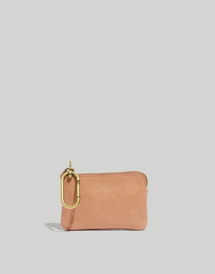 The Leather Carabiner Mini Pouch | Madewell