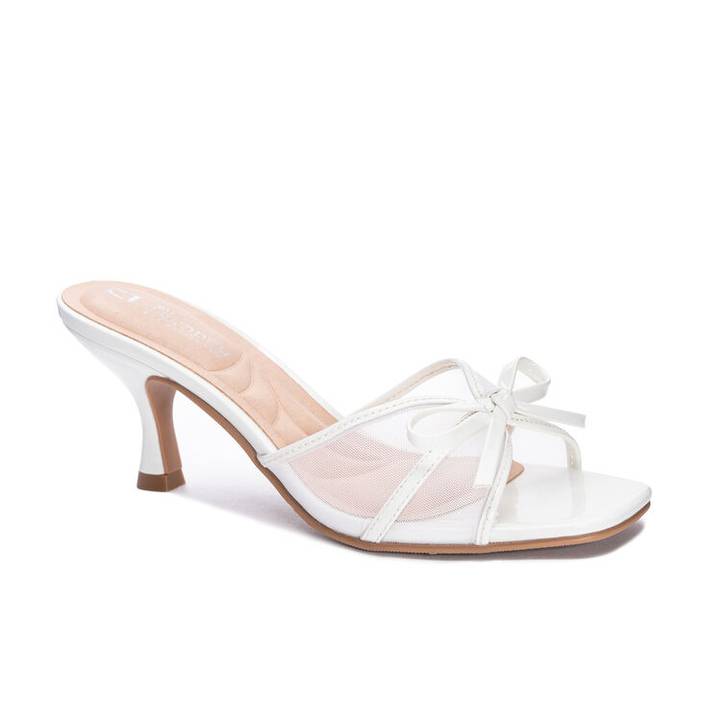 Jump Up Slide Heels in White | Chinese Laundry