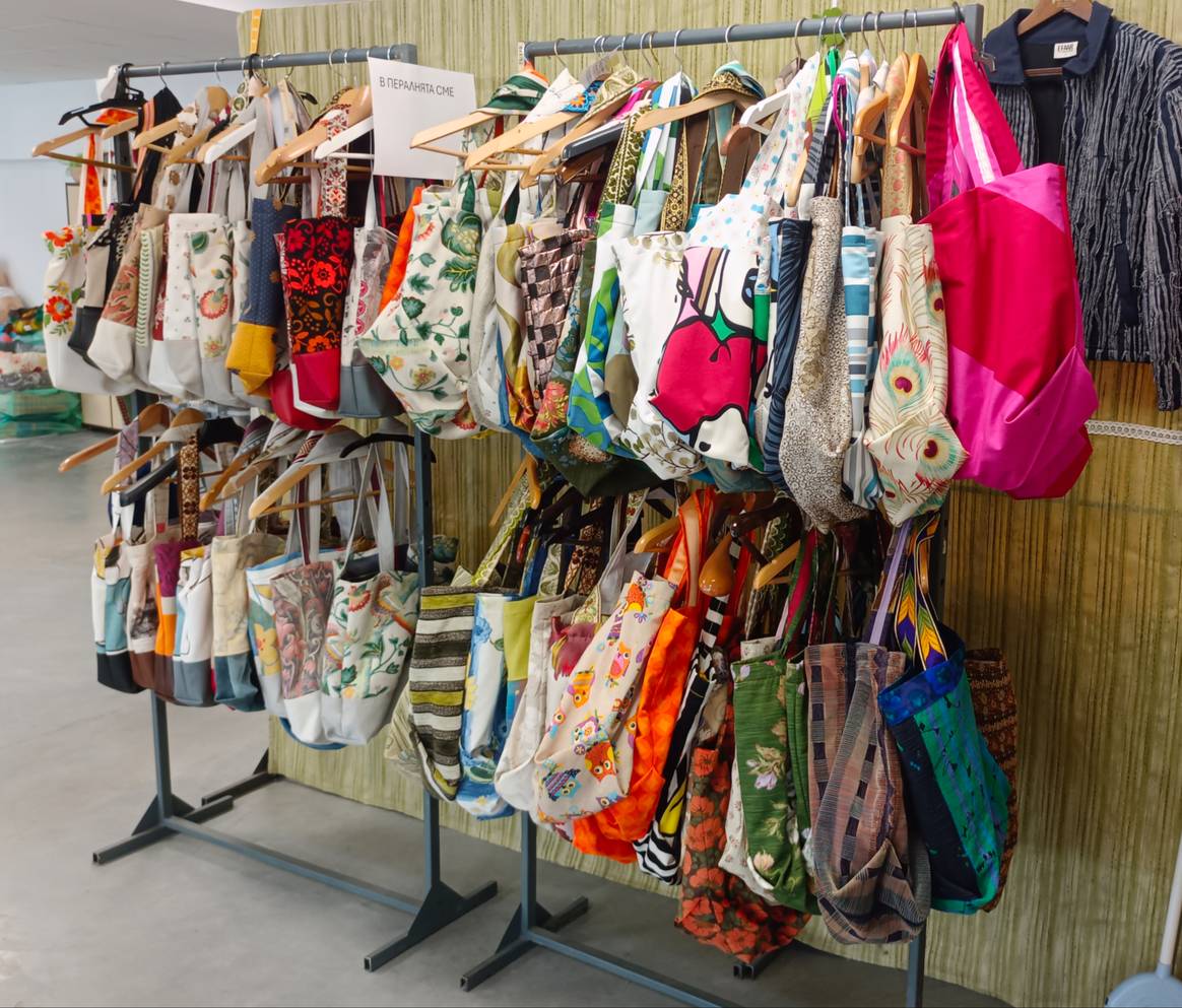These colourful, sturdy bags haven given a new life to leftover garments and textiles.