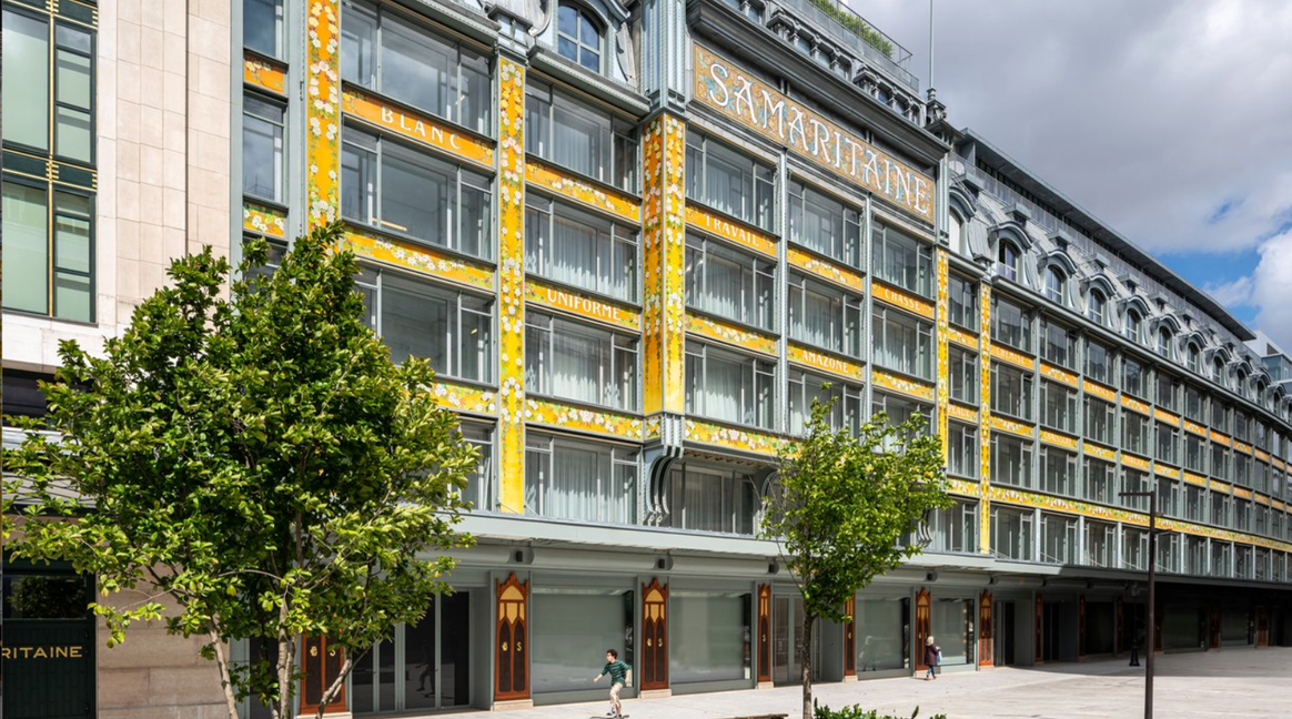 Façade Jourdain. Samaritaine. Vue du Pont Neuf.