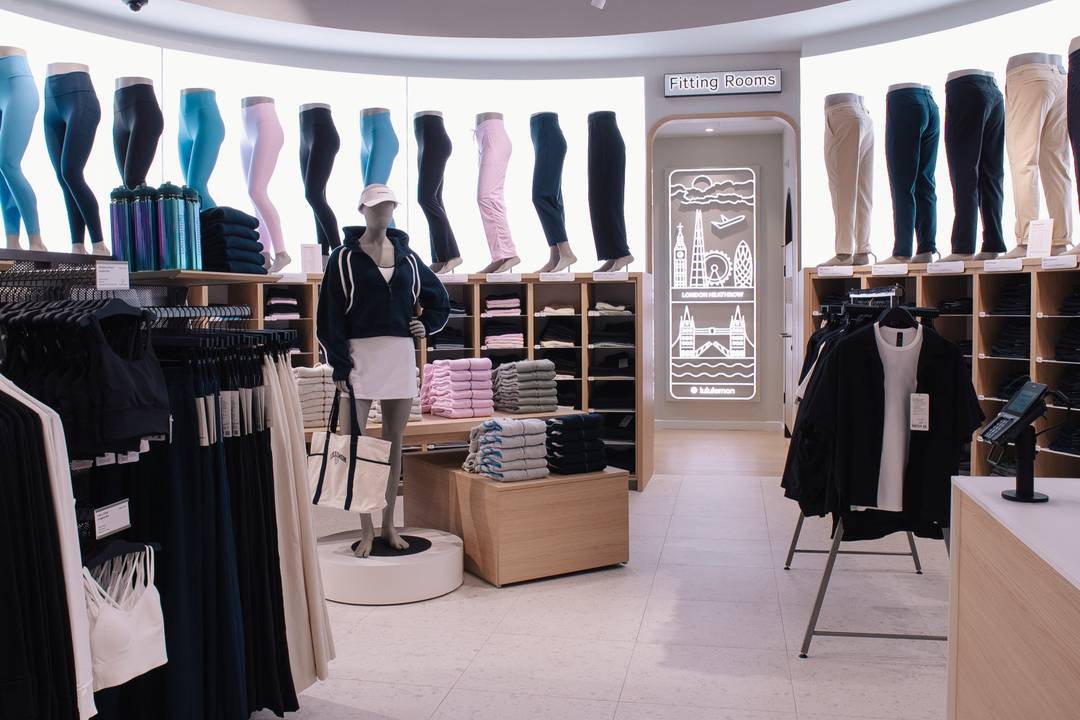 Lululemon Heathrow airport store.
