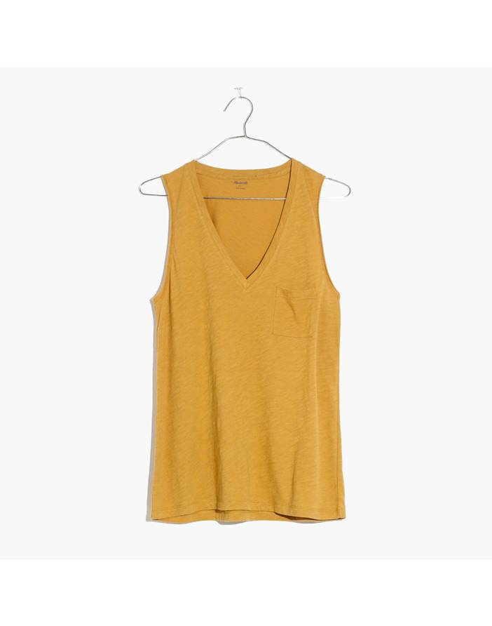 Whisper Cotton V-Neck Pocket Tank | Madewell
