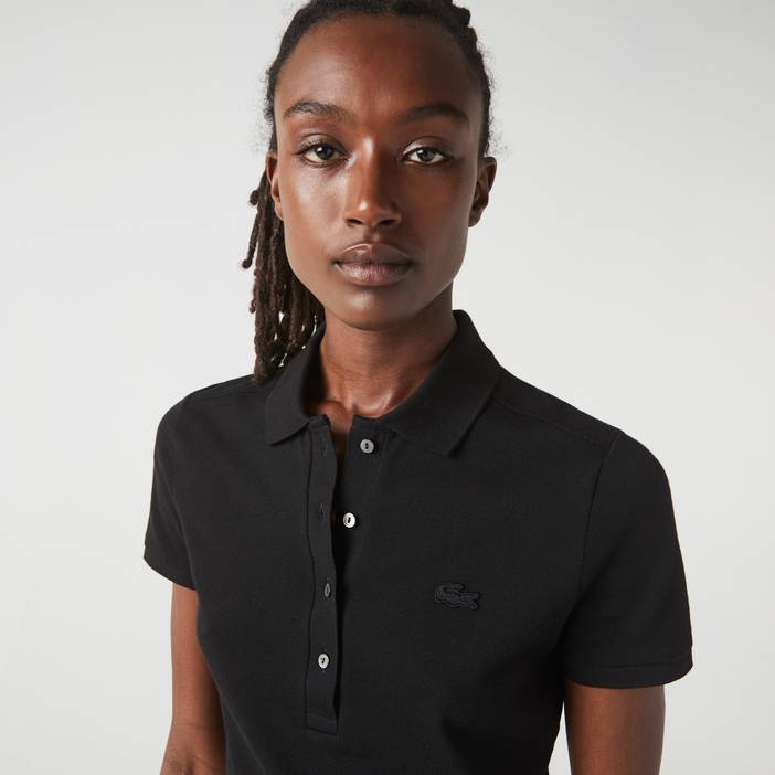 Slim Fit Damen Lacoste Poloshirt aus Stretch-Baumwoll-Piqué | Lacoste