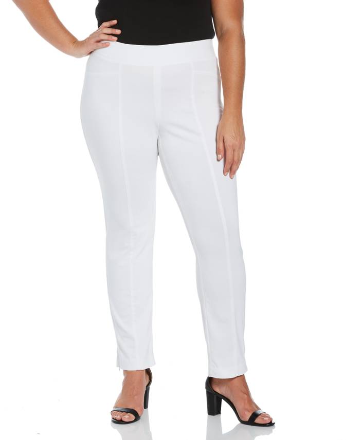 Women's Plus Size Stretch Slim Leg Front Seam Pants - Comfort Fit | Rafaella