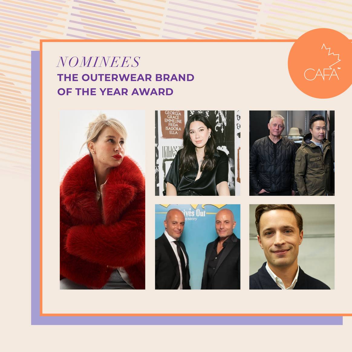 Canadian Arts & Fashion Awards - Outerwear brand nominees