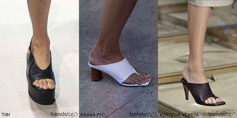 Beelden via Trendstop, van links naar rechts: Tibi, Rejina Pyo, Bottega Veneta, allen Voorjaar Zomer 2020.