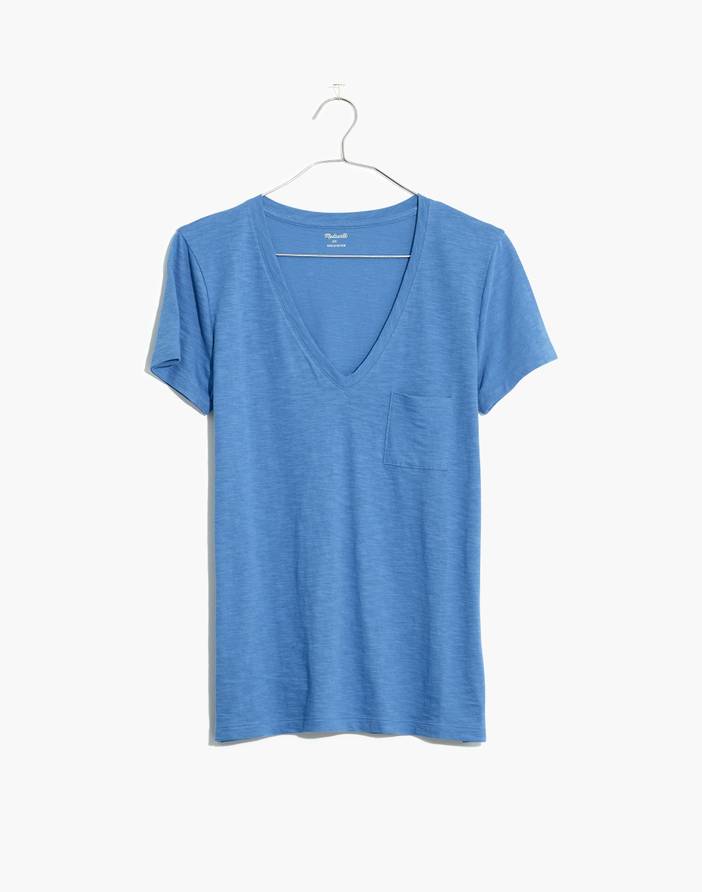 Whisper Cotton V-Neck Pocket Tee | Madewell
