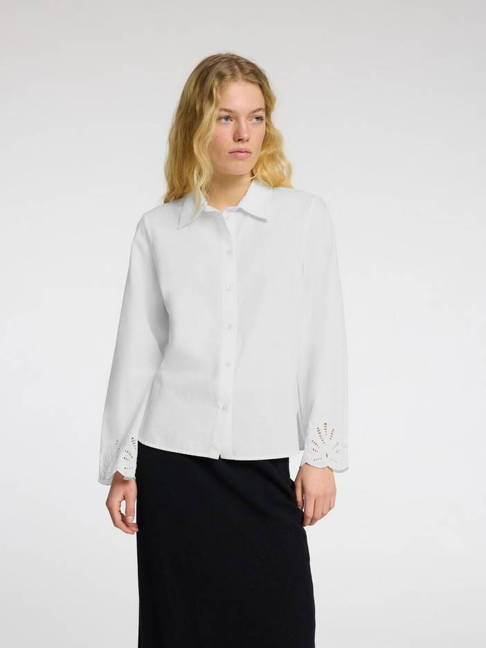 Broderie Anglaise Overhemd Met Lange Mouwen | Selected-Femme