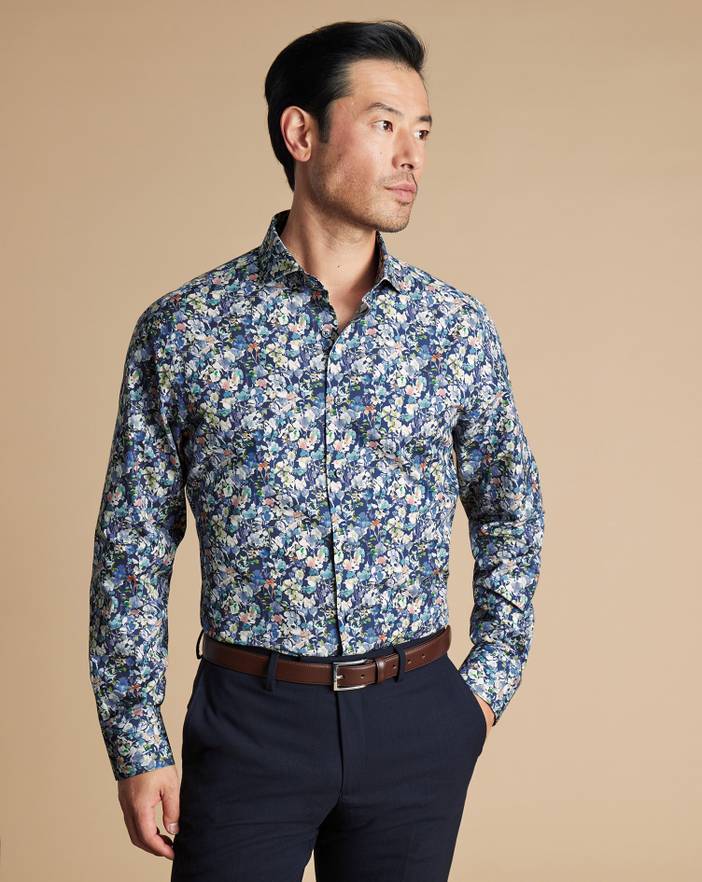 Men's Charles Tyrwhitt Made With Liberty Fabric Semi-Cutaway Floral Shirt | Charles Tyrwhitt