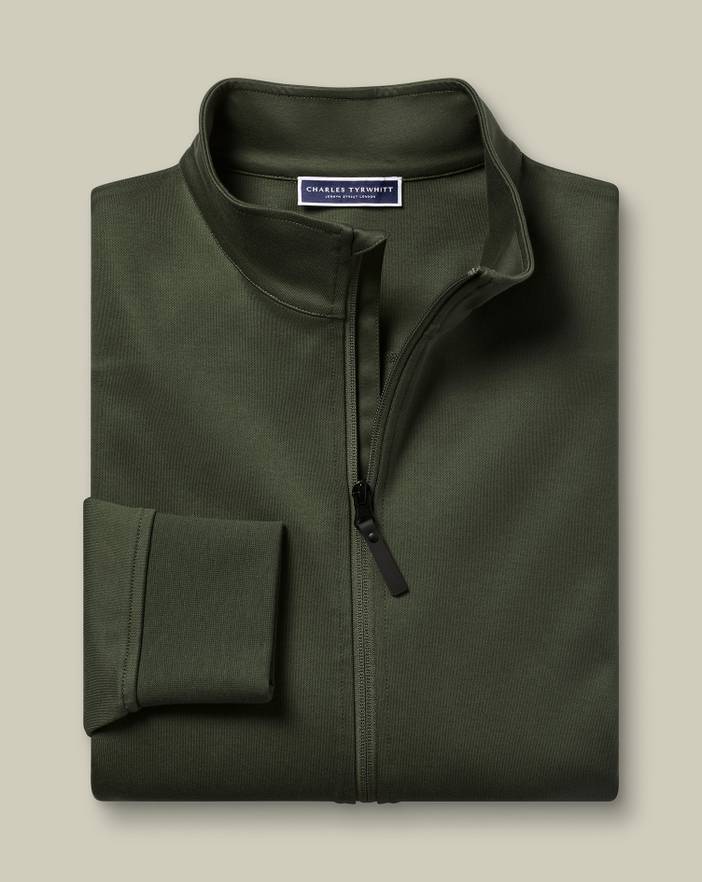 Men's Charles Tyrwhitt Performance Funnel Neck Long Sleeve Jacket | Charles Tyrwhitt