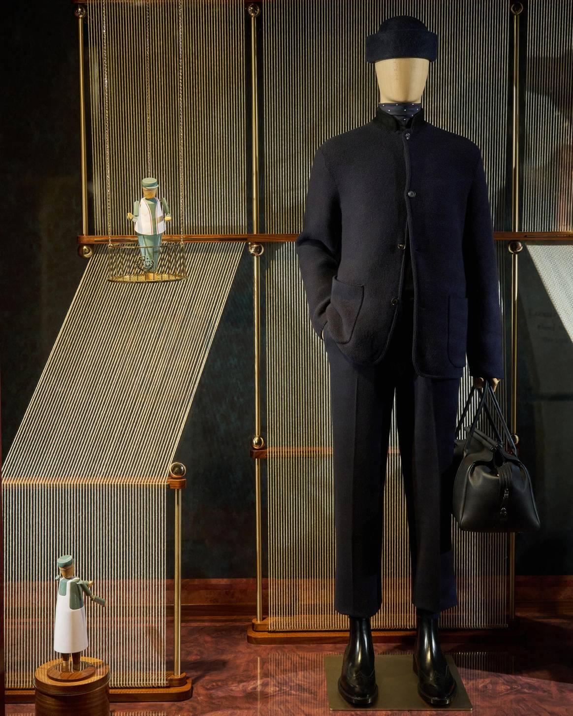 Loro Piana's men's window installation at Bergdorf Goodman