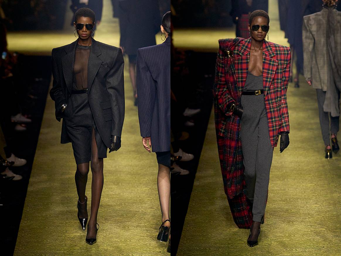 Saint Laurent FW23 show during Paris fashion week, Credit: Launchmetrics