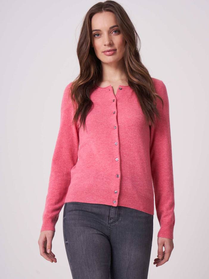 Basic fijngebreid vest met ronde hals van biologisch cashmere | Repeat Cashmere