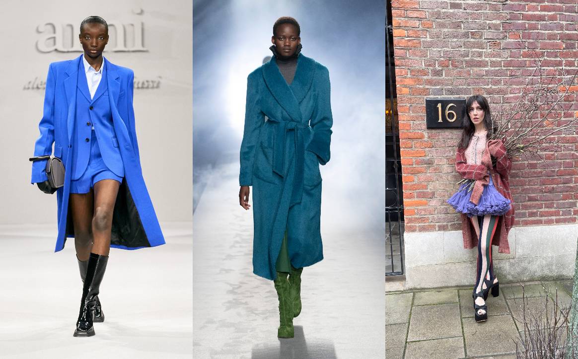 The blazer is colourful at AMI Paris AW21; the coat is cosy at Alberta Ferretti AW21; the plaid pattern is unexpected at Andreas Kronthaler for Vivienne Westwood AW21