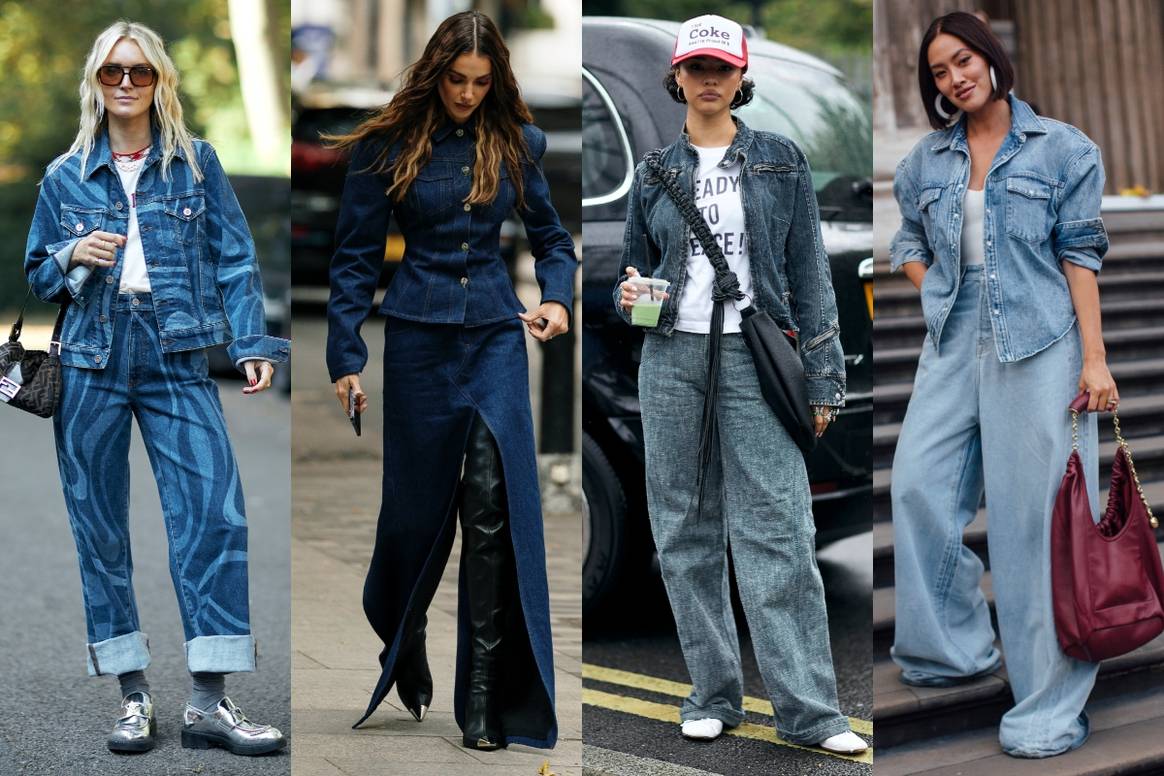 Double Denim, LFW streetstyle for SS24